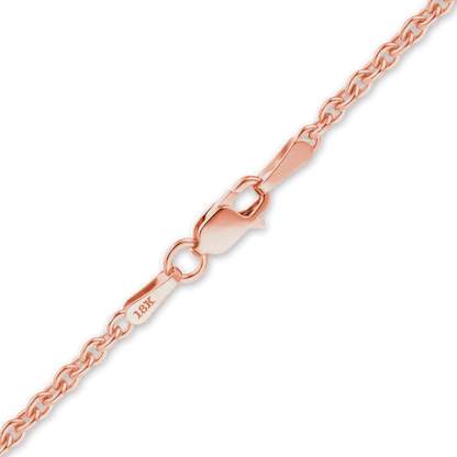 Heavy Round Cable Bracelet in 18K rose Gold