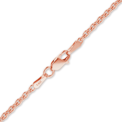 Heavy Round Cable Bracelet in 14K Rose Gold