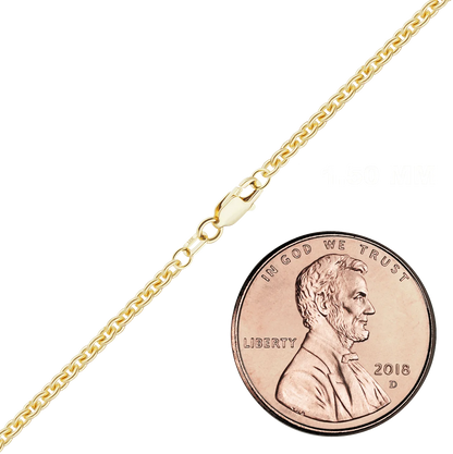 Heavy Round Cable Bracelet in 18K Yellow Gold
