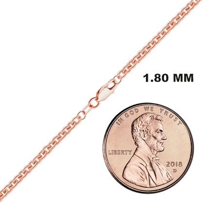 Heavy Round Cable Bracelet in 14K rose Gold