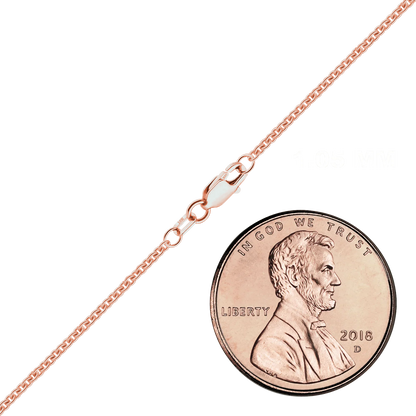 Heavy Round Cable Necklace 18K Rose Gold