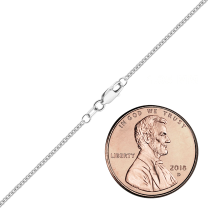 Heavy Round Cable Bracelet in 14K White Gold