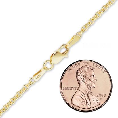 Heavy Round Cable Bracelet in 18K Yellow Gold
