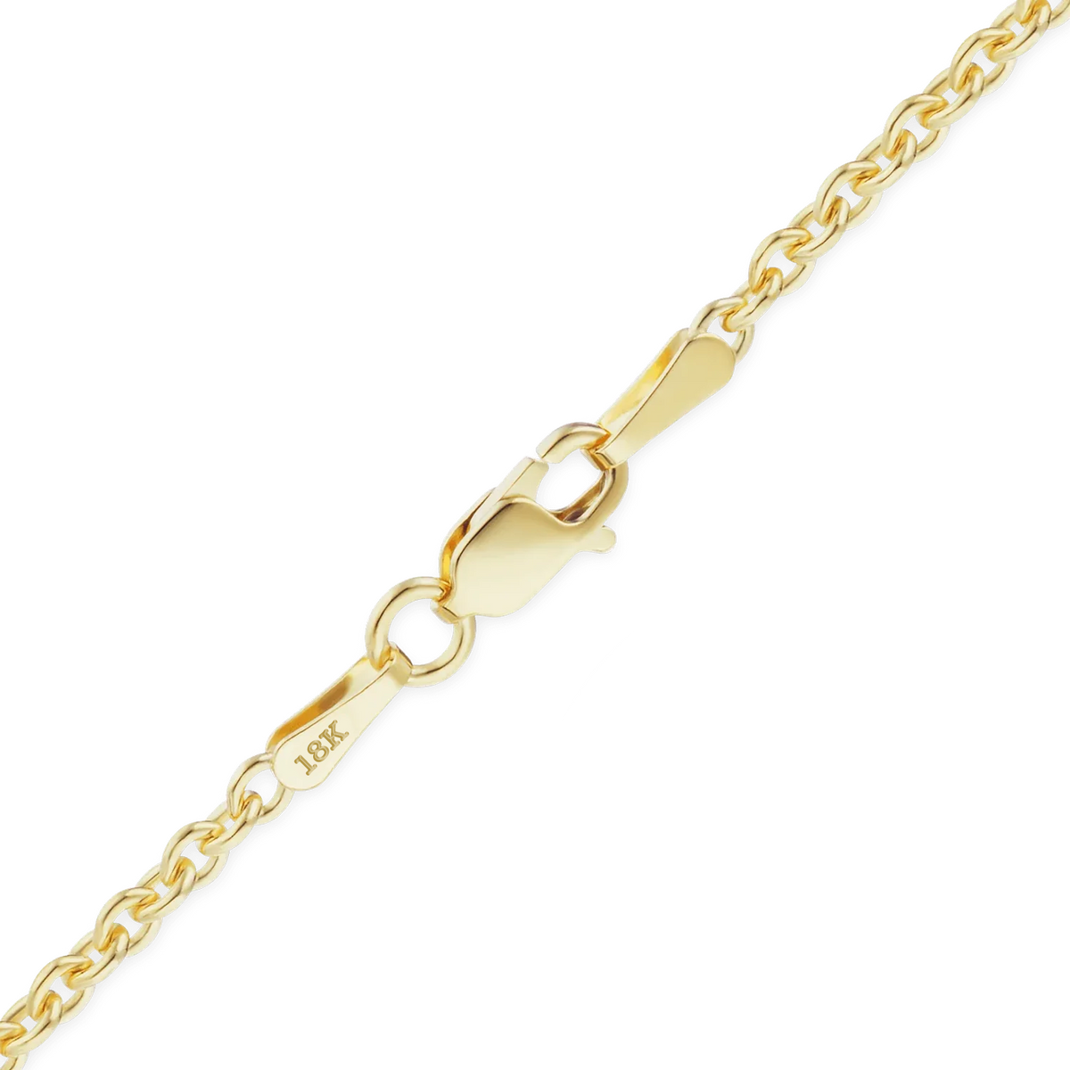 Heavy Round Cable Bracelet in 18K Yellow Gold