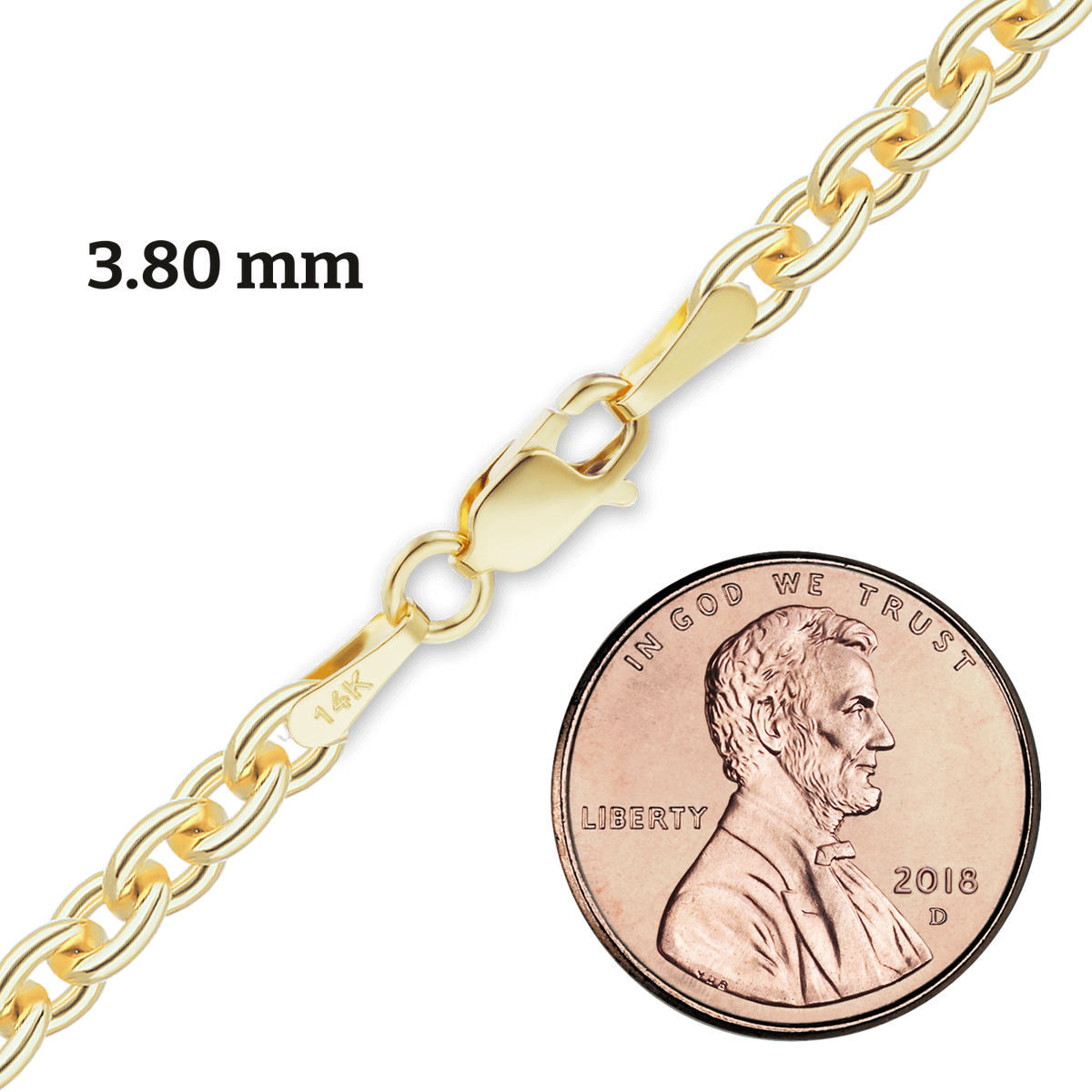 Heavy Round Cable Necklace
