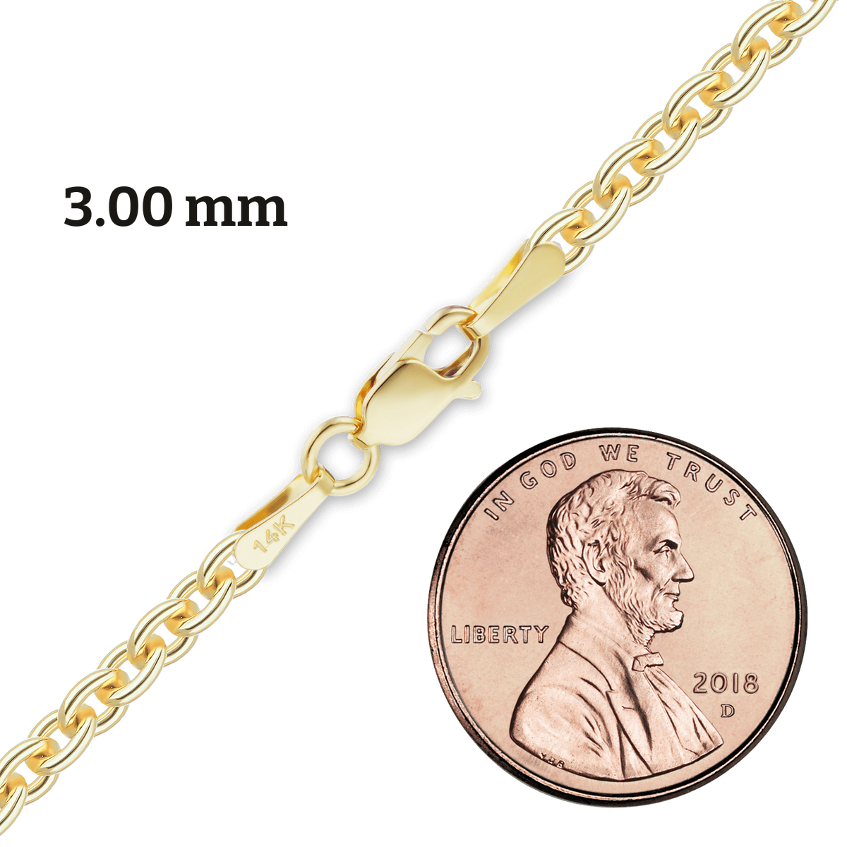 Heavy Round Cable Necklace