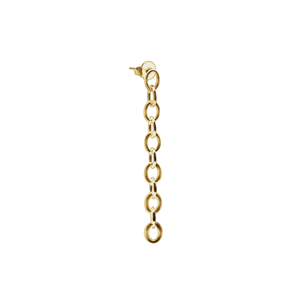 Light Round Cable Chain Earrings