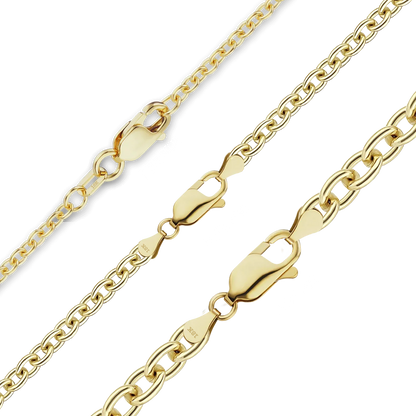 Medium Round Cable Bracelet in 18K Yellow Gold
