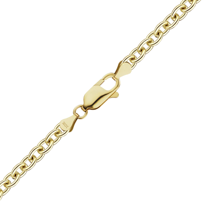 Medium Round Cable Bracelet in 10K Yellow Gold