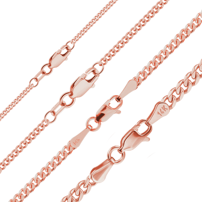 Classic Curb Bracelet in 14K Rose Gold