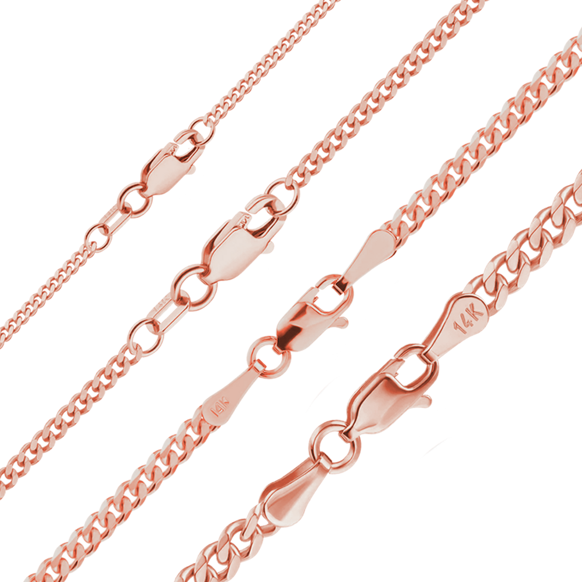 Classic Curb Bracelet in 14K rose Gold