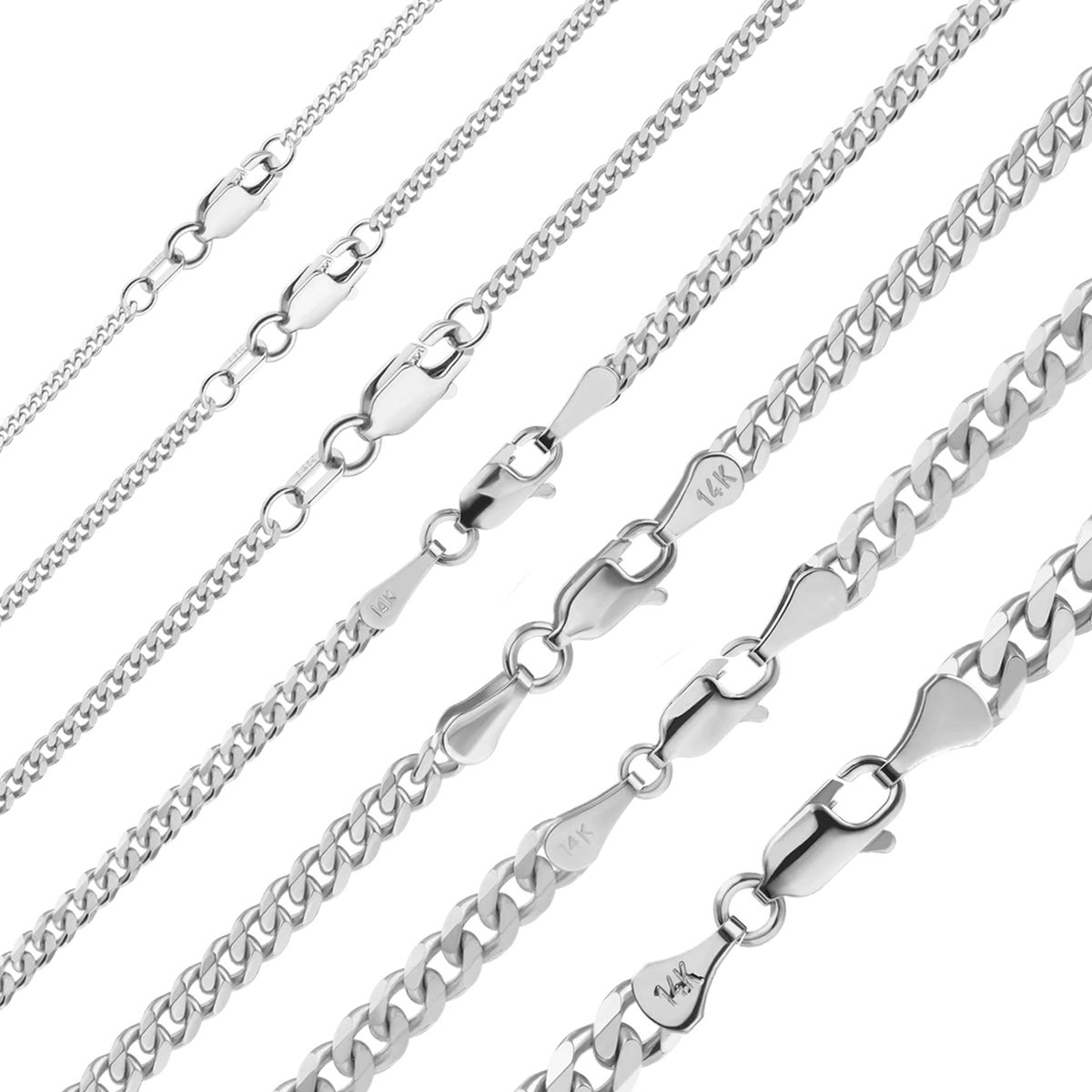 Classic Curb Bracelet in 14K White Gold