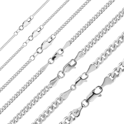Classic Curb Bracelet in 14K White Gold