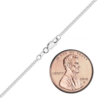 Classic Curb Necklace 14K White Gold