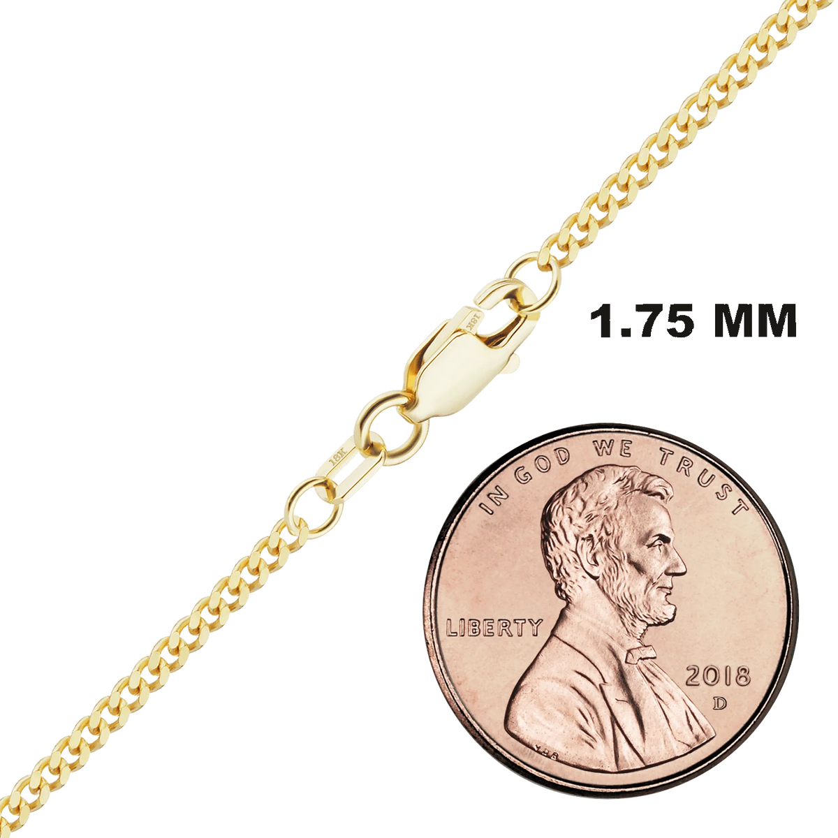 Classic Curb Necklace 18K Yellow Gold