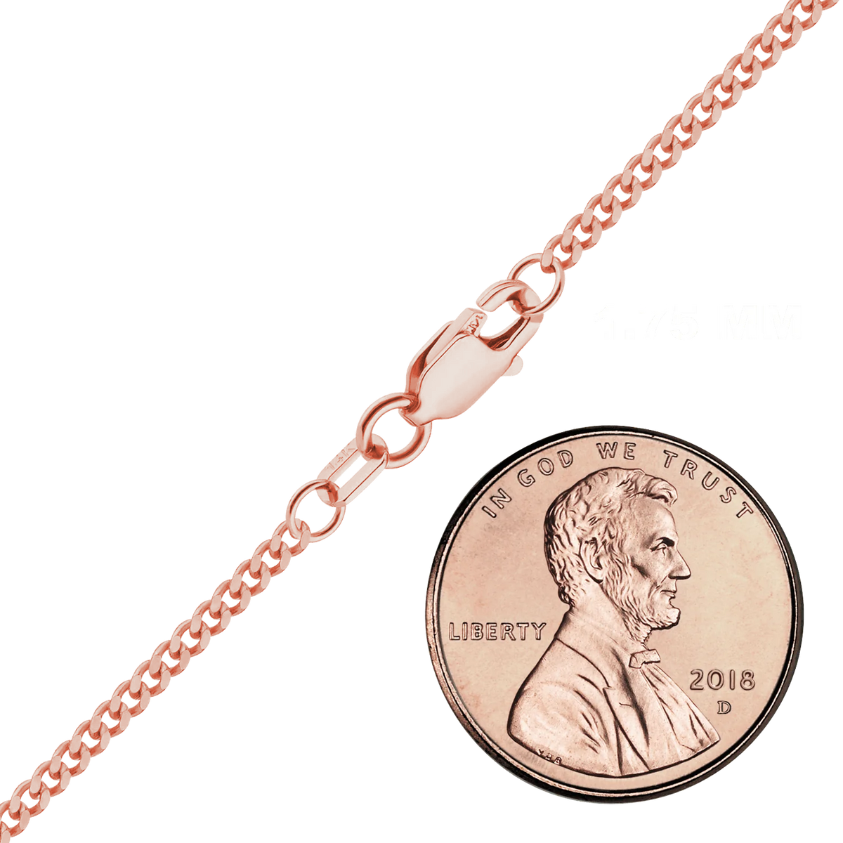 Classic Curb Bracelet in 14K Rose Gold