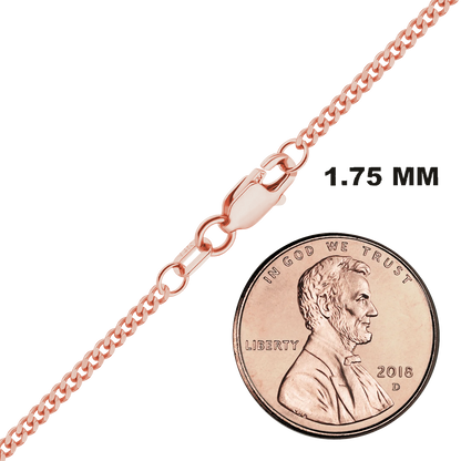Classic Curb Bracelet in 14K rose Gold