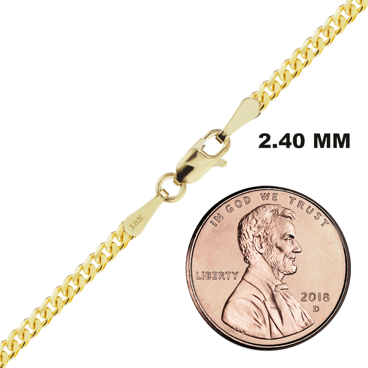 Classic Curb Necklace 18K Yellow Gold