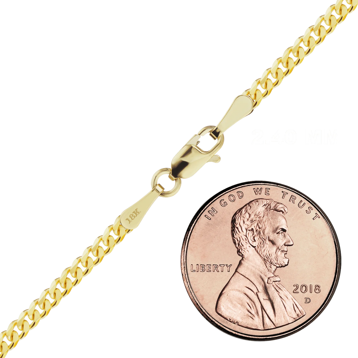 Classic Curb Bracelet in 18K Yellow Gold