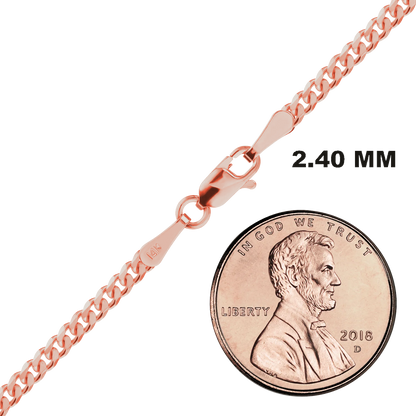 Classic Curb Bracelet in 14K rose Gold