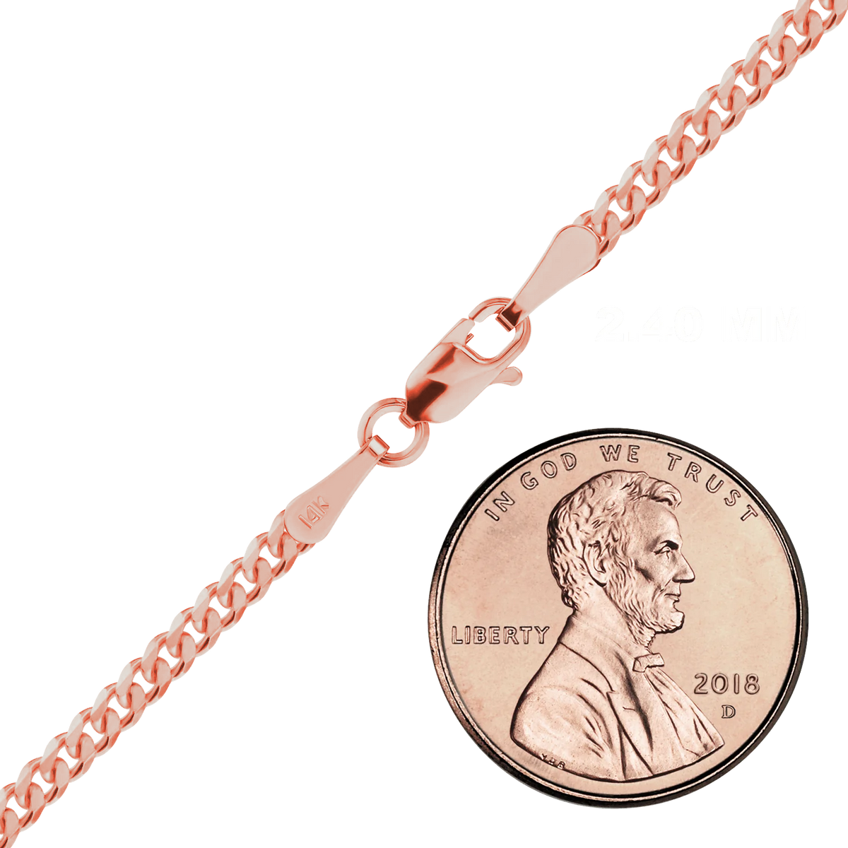 Classic Curb Necklace 14K Rose Gold