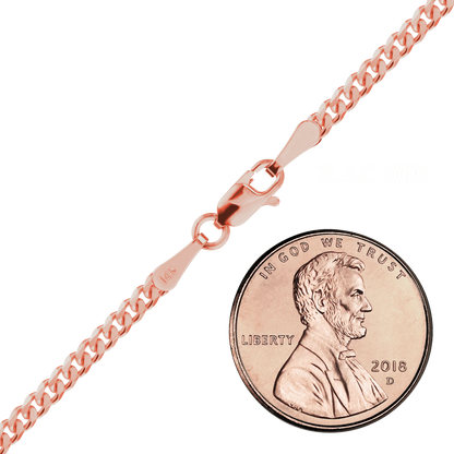 Classic Curb Necklace 14K Rose Gold