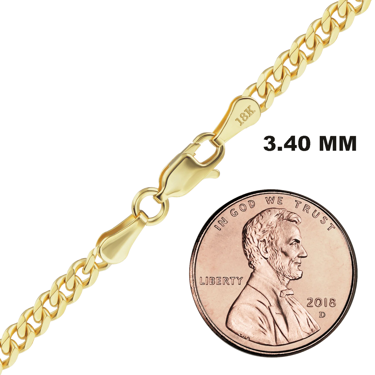 Classic Curb Necklace 18K Yellow Gold