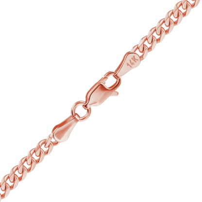 Classic Curb Bracelet in 14K rose Gold