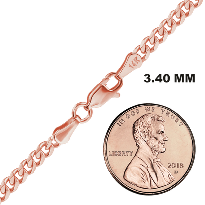 Classic Curb Bracelet in 14K rose Gold