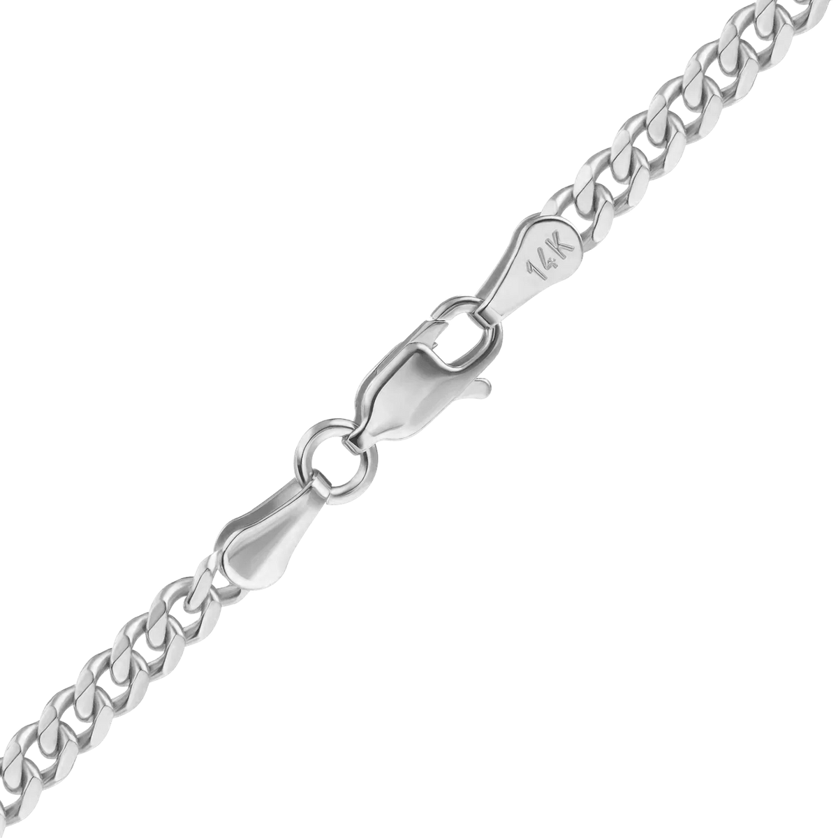 Classic Curb Bracelet in 14K White Gold