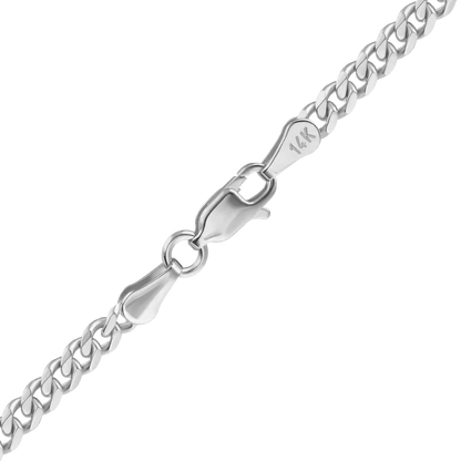 Classic Curb Bracelet in 14K White Gold