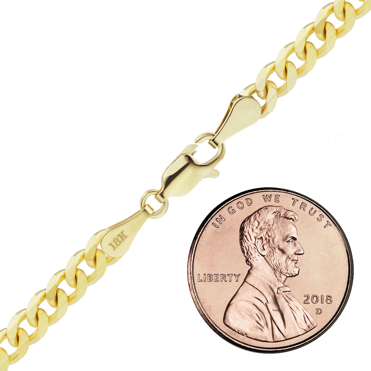 Classic Curb Bracelet in 18K Yellow Gold