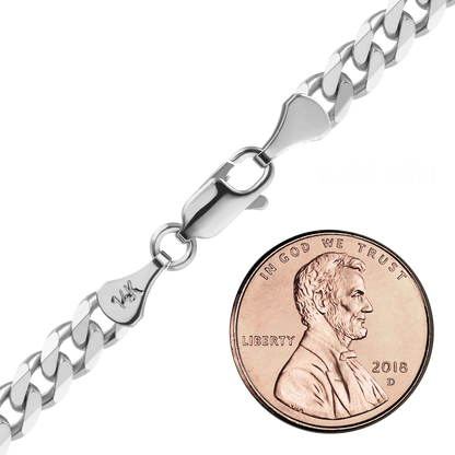 Classic Curb Necklace 14K White Gold