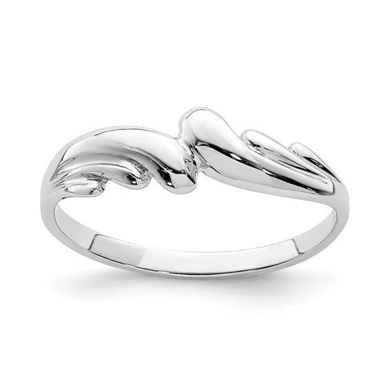 Dual-Wave Ring in 14K white gold