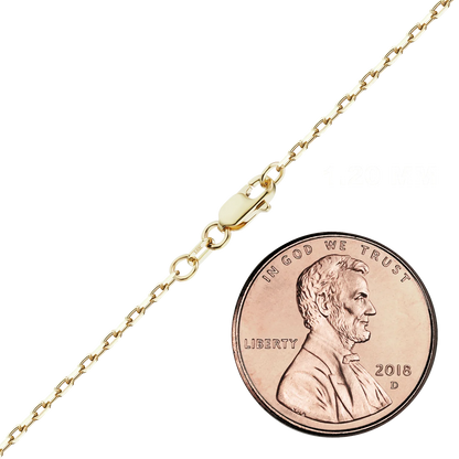 Elongated Diamond Cut Cable Bracelet in 18K Yellow Gold