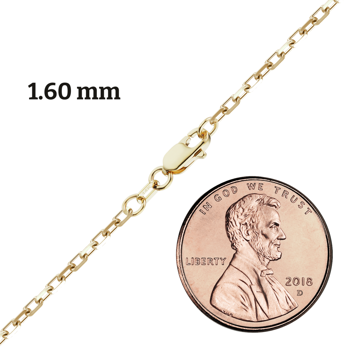 Elongated Diamond Cut Cable Bracelet