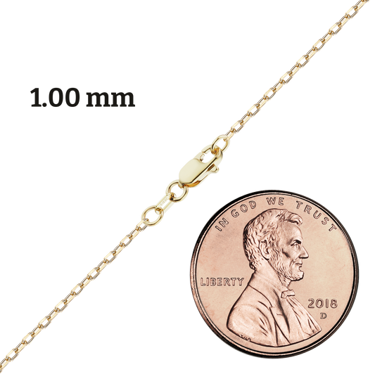 Elongated Diamond Cut Cable Anklet