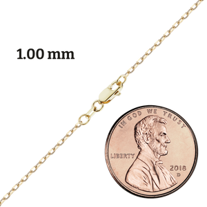 Elongated Diamond Cut Cable Necklace