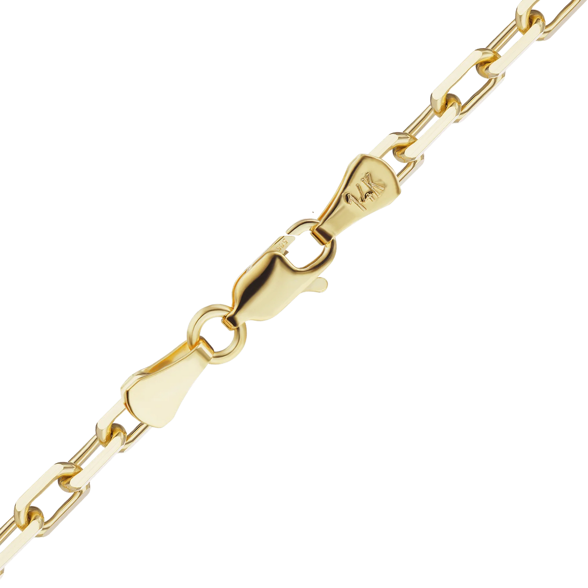 Elongated Diamond Cut Cable Bracelet