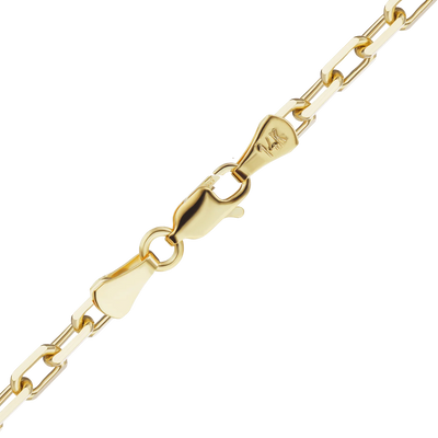 Elongated Diamond Cut Cable Bracelet