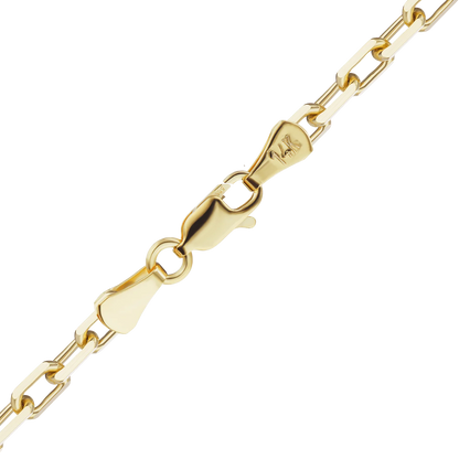 Elongated Diamond Cut Cable Bracelet