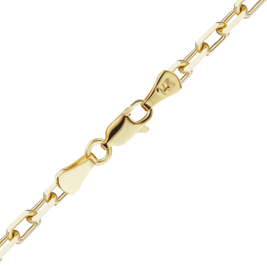 Elongated Diamond Cut Cable Bracelet