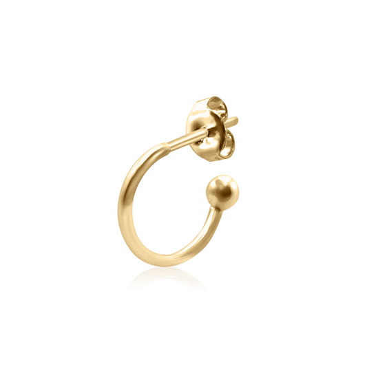 Creolen mit Kugel aus 14-karätigem Gold
