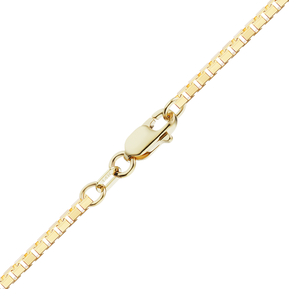 Diamond Cut Venetian Box Bracelet in 14K yellow gold