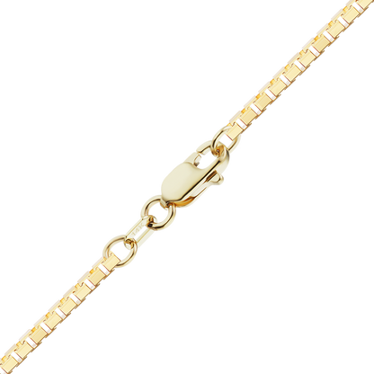 Diamond Cut Venetian Box Bracelet in 14K yellow gold