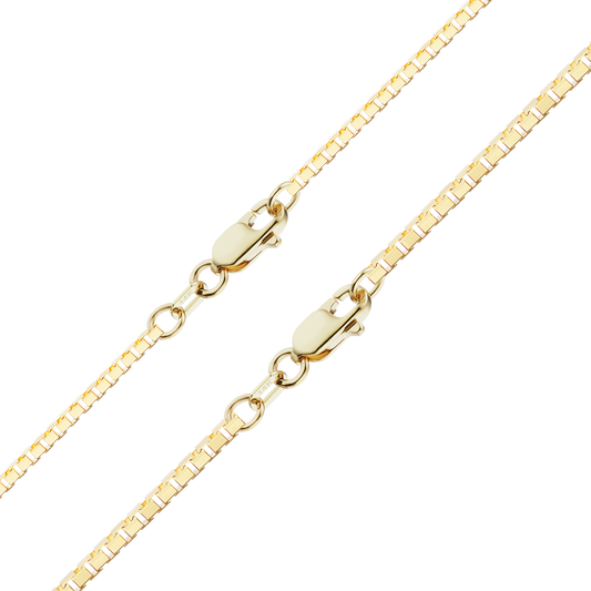 Diamond Cut Venetian Box Bracelet in 14K yellow gold