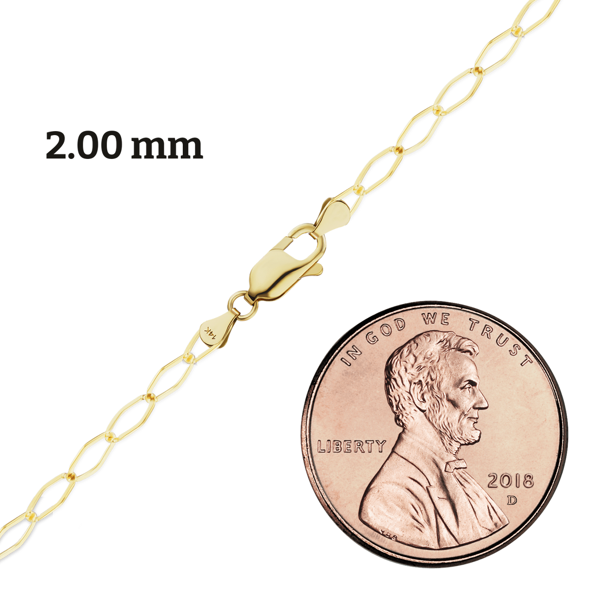 Extension Anklet in 14K yellow gold