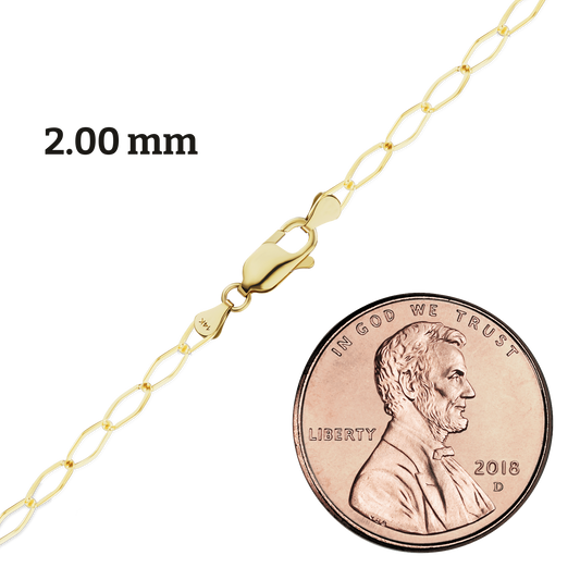 Extension Anklet in 14K yellow gold