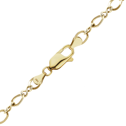 Figure Eight Anklet in 14K yellow gold