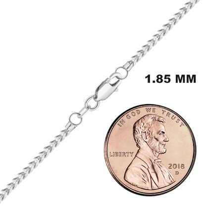 Franco Foxtail Bracelet in 14K White Gold